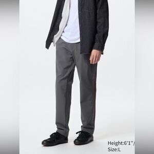 Men’s charcoal, gray straight leg pants from Uniqlo